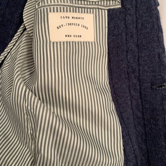 Club Monaco royal blue cable knit blazer size M - Picture 10 of 10
